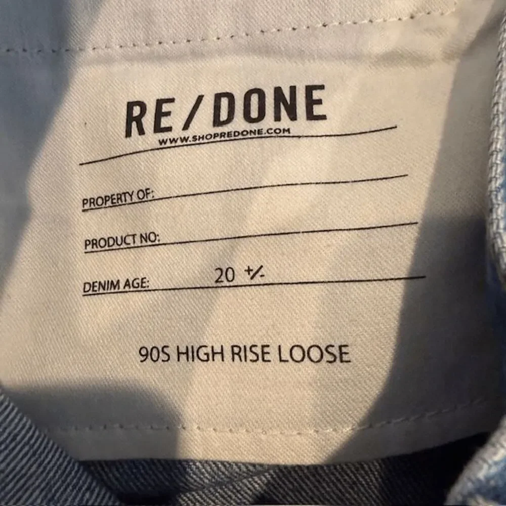 RE/DONE 90s High Rise Loose Fit‎ Jeans Iconic Button Fly High Straight Size 27